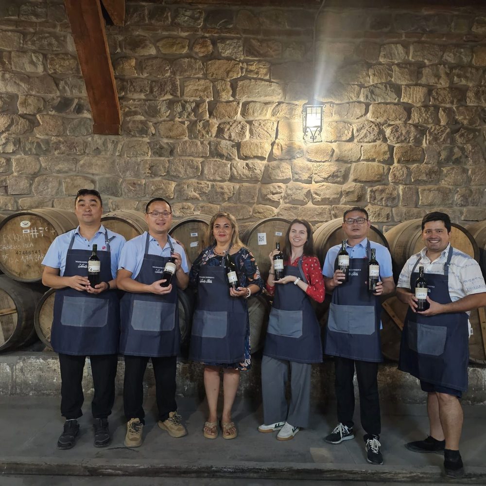 Visita a Viña Santa Rita - Grupo en bodega